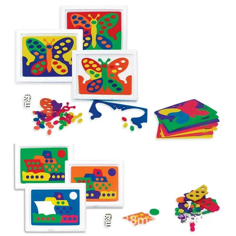 Children's rectangular puzzle baby early education magnetic butterfly toy ship puzzle