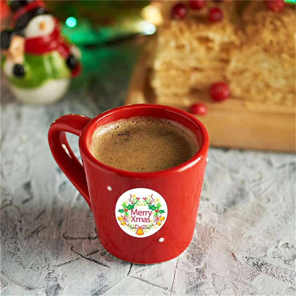 500 stücke Frohe Weihnachten Aufkleber Etiketten für Neujahr Thema Party Geschenk Back paket Dekor Umschlag Siegel Briefpapier Aufkleber Tag