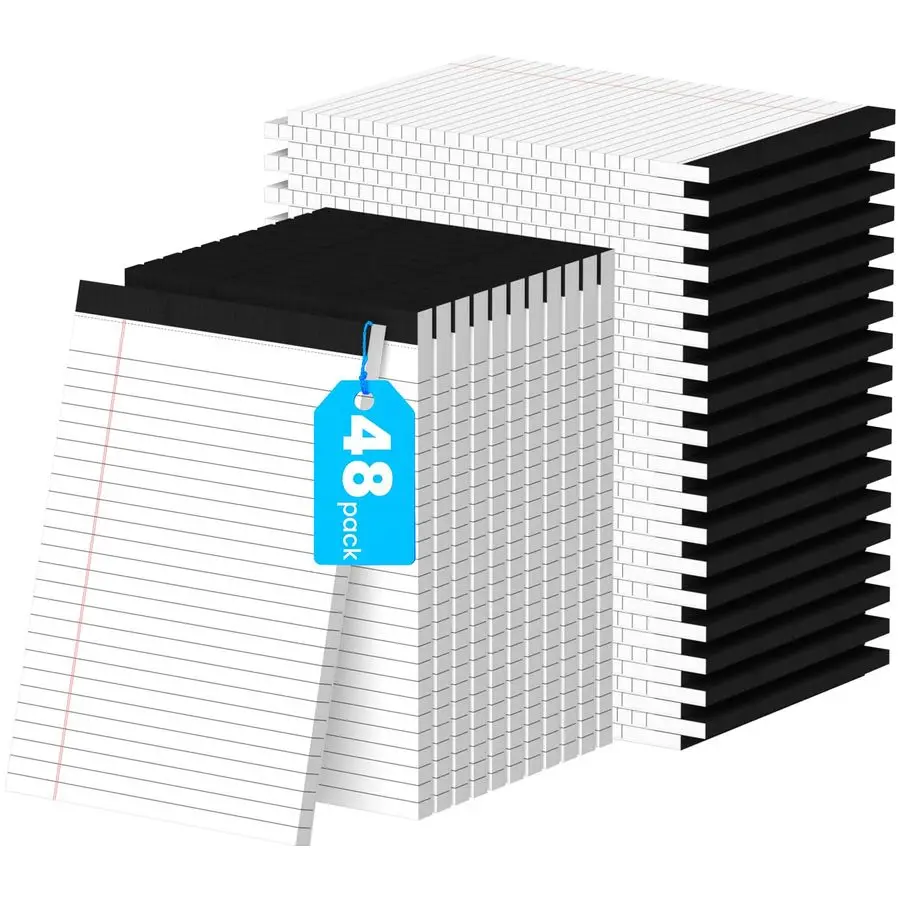 

Набор блокнотов 5x8, маленькие юридические блокноты с узкой линовкой, 30 листов в упаковке, перфорированные белые блокноты для школы, заметок, мемо