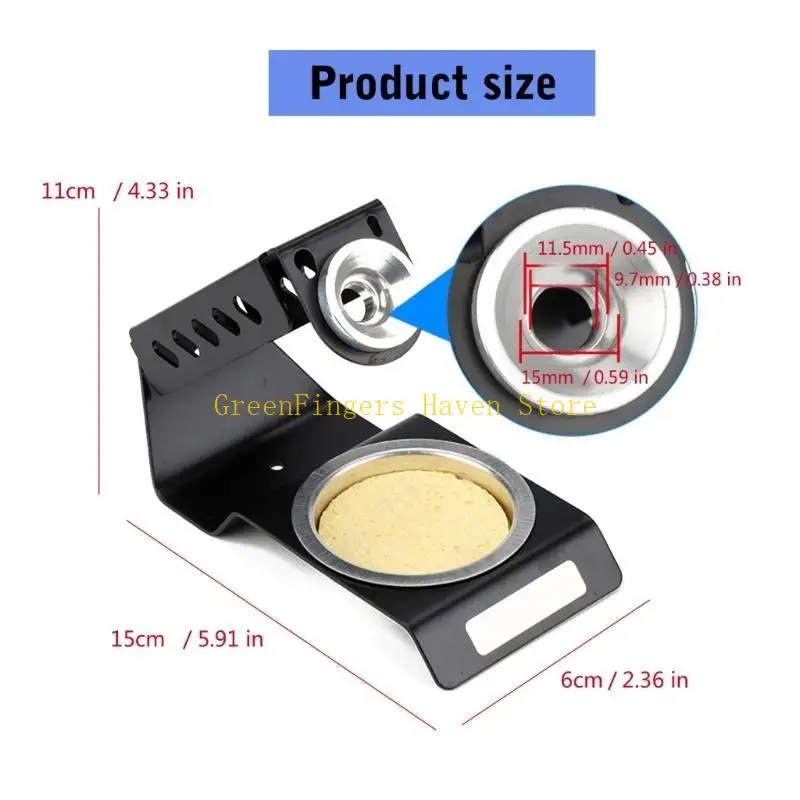 F68D Soldering Iron Holder Solder Iron Stand Black Base Soldering Tip Cleaner Soldering Iron Station Stand for T3A Soldering