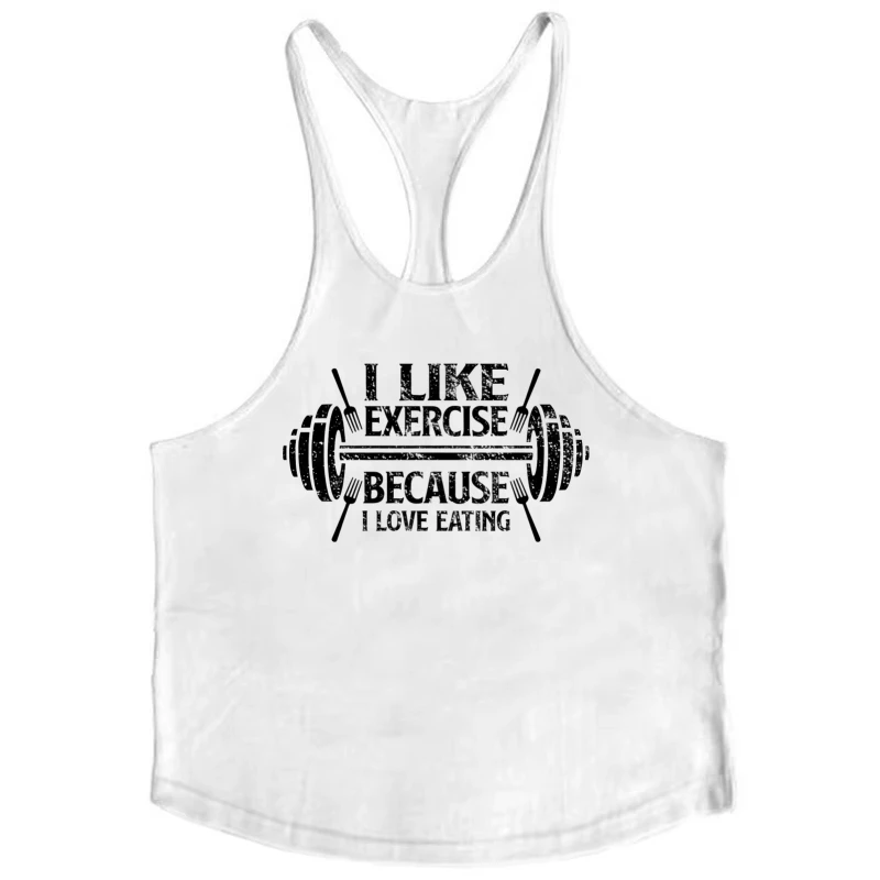 보디빌딩 남성용 체육관 레이서백 탱크 – 민소매 슬링 조끼, 세션용 면 통기성 운동복