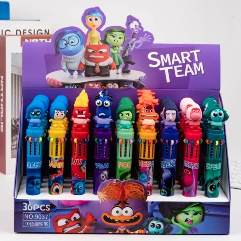 

Inside Out Doll 10 Colors Ballpoint Pen Cute Gel Pen Student Supplies Stationery Wholesale Child Gifts 36pcs/set