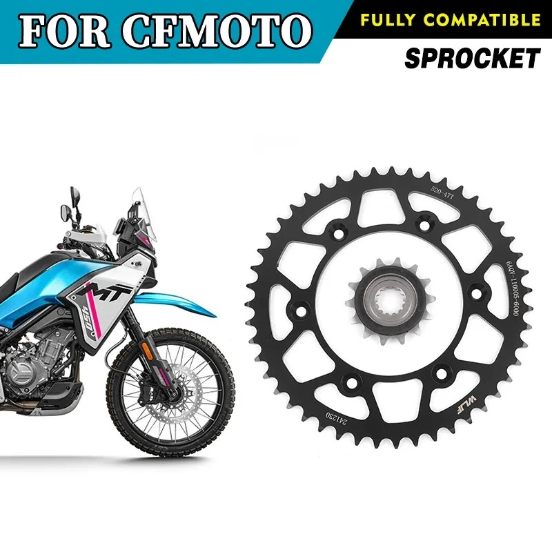 

For CFMOTO 450MT 47 Teeth Chain Sprocket Large&Small Sprocket CF Moto 450 MT Chain disc Chainwheel Motorcycle Original Parts