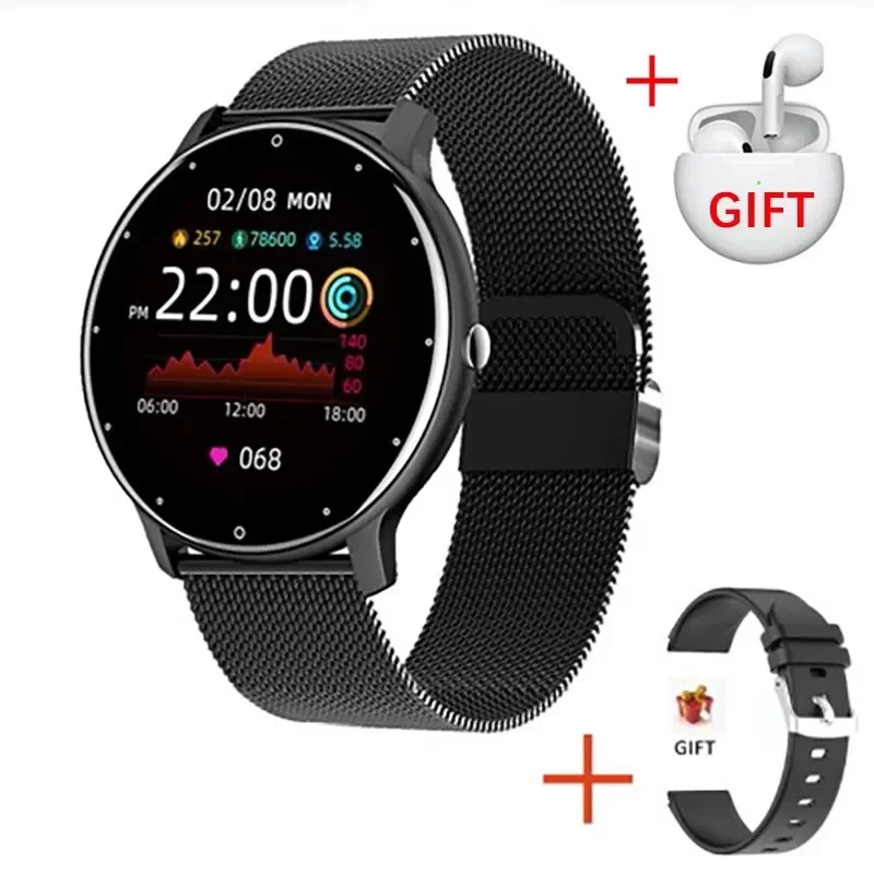 

smvp 2024 New Men Smart Watch Real-time Activity Tracker Heart Rate Monitor Sports Women Clock For Android IOS