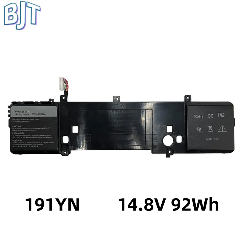 

New 8Cells 14.8V 92Wh 191YN Laptop Battery Rechargeable for Dell Alienware 15 R1 R2 ALW15ED-2718 ALW15ED-1718 ALW15ED-1828 2F3W1