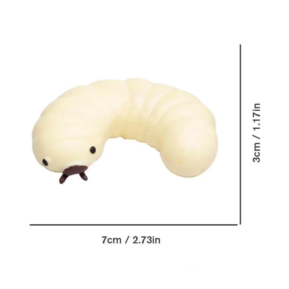 Flüssiger Sojabohnenwurm, Quetschspielzeug, lustiges Insekt, lindert Stress, Silikon-Entlüftungsspielzeug, klebriges, weiches Kneifen, dekomprimierendes Spielzeug
