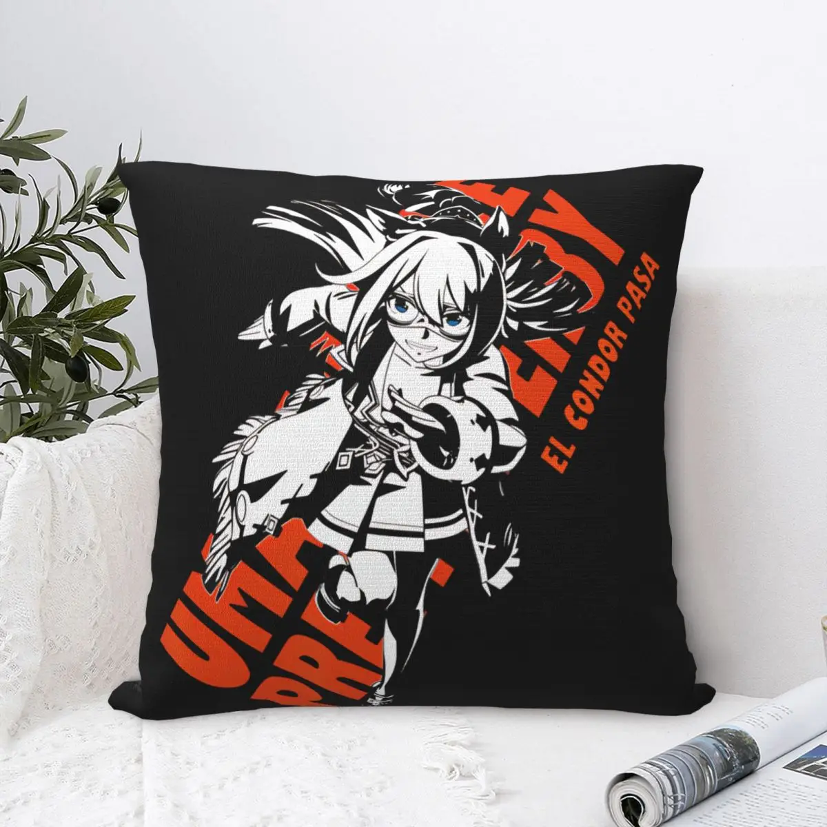 Stylish Home Umamusume Pretty Derby El Condor PasaDecor Pillowcase Accessories Pillow Cover Zipper Multi Size