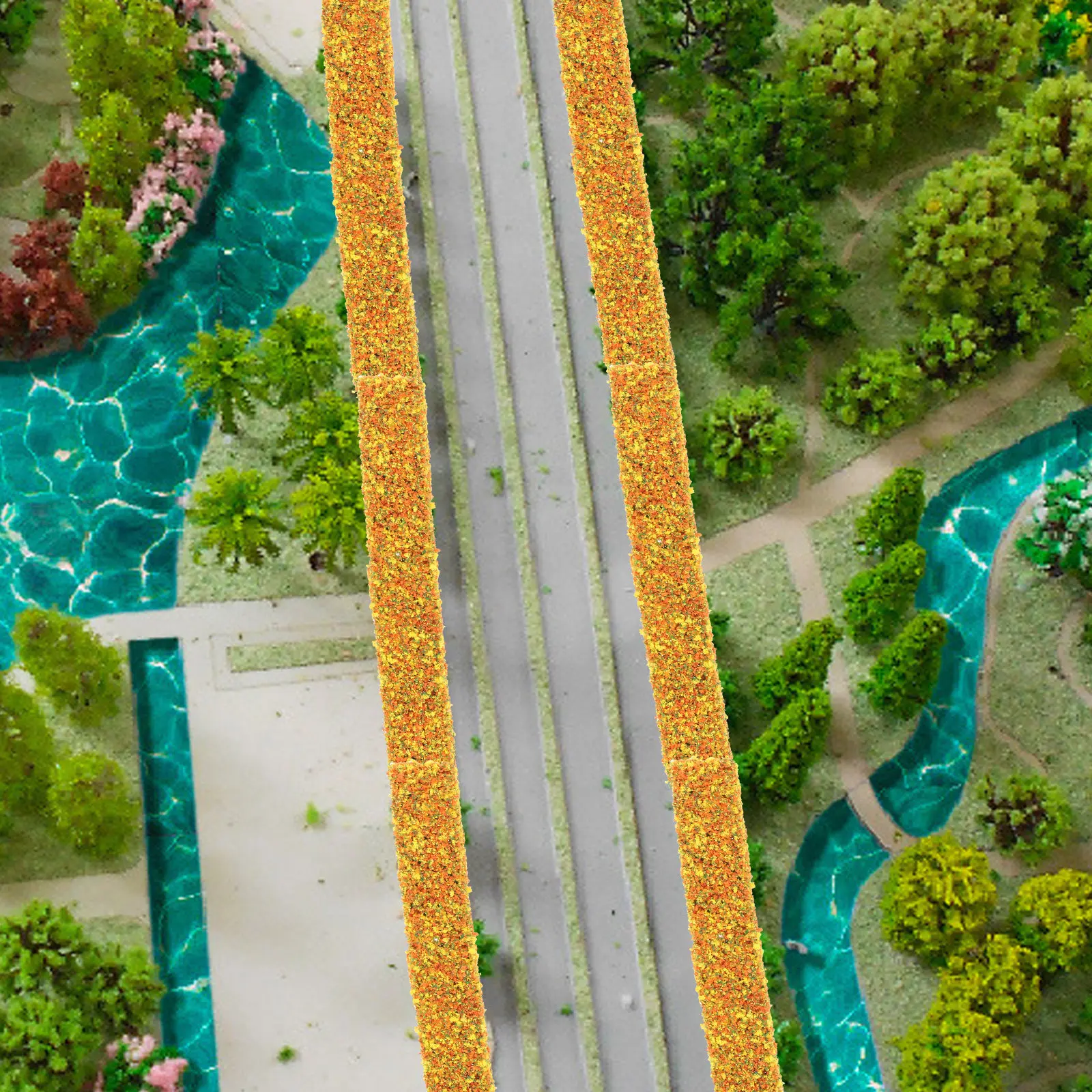 

20Pcs Mini Flower Cluster Artificial Flower Shrub Simulation Vegetation Decor for Sand Table Landscape Micro Scenery Railroad