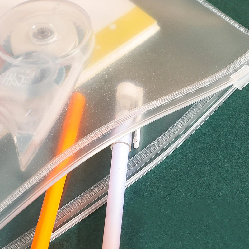 A6 Akten halter Standard transparenter PVC-Lose blatt beutel mit selbst gestyltem Reiß verschluss