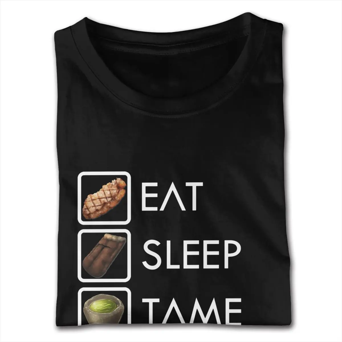 Short Sleeves Crew Neck 100% Cotton Ark Survival Evolved Eat Sleep Tame Repeat Tee-Shirt Movie Man S Shirt