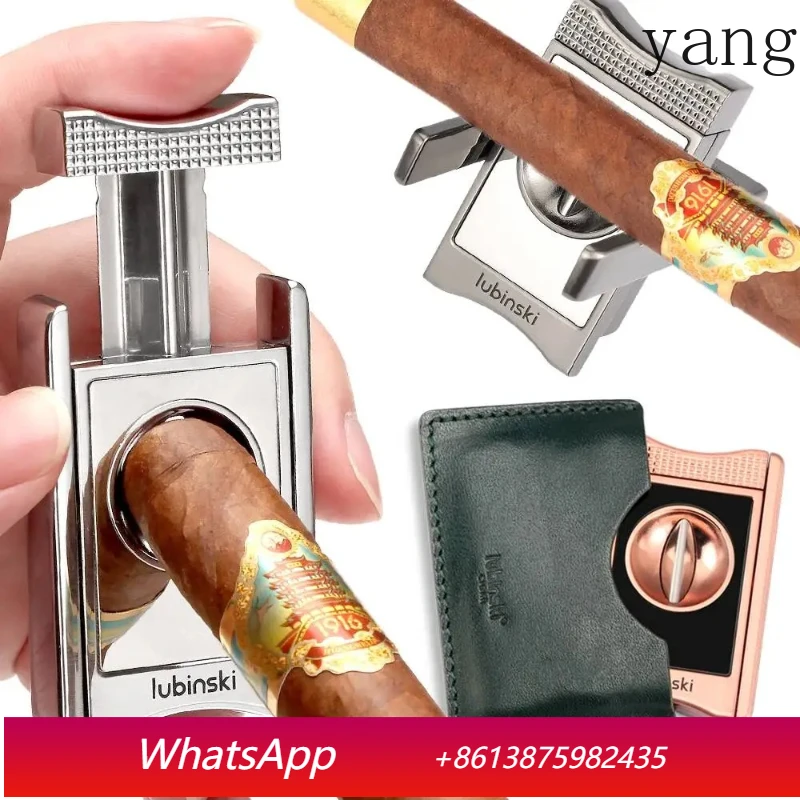 

Lubinski Sharp Metal V Cut Cigar Cutter Support Cigar Holder Smoking Accessories Portable Cigar Scissor