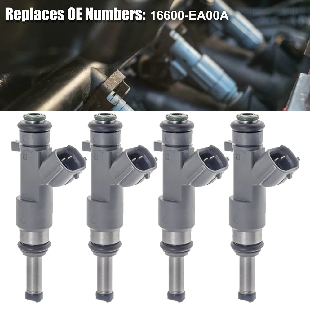 Set of 4 Fuel Injectors J744 4G1882 M1040 16600EA000 16600EA00A 16600-EA000 16600-EA00A For Nissan Frontier 2.5L-L4 2005-2019