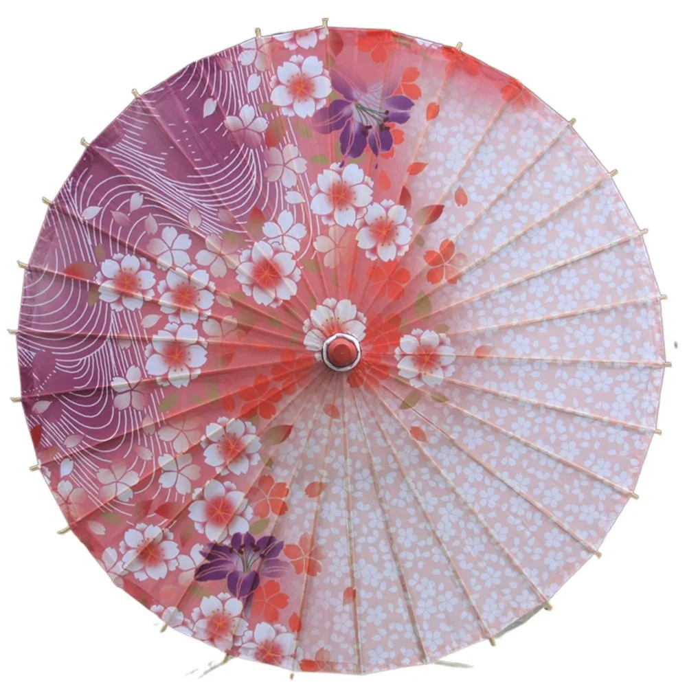 

Handmade Silk Cloth Women Umbrella Rain Proof Waterproof Chinese Oil Paper Umbrella Decorative Ancient Dance Umbrella
