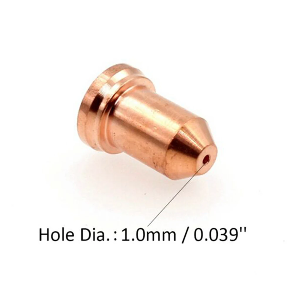 For Plasma Cutting Plasma Electrode Tip Copper Material Nozzle Aperture 1.0mm Quality Control Standards SC8004 WSP-061002