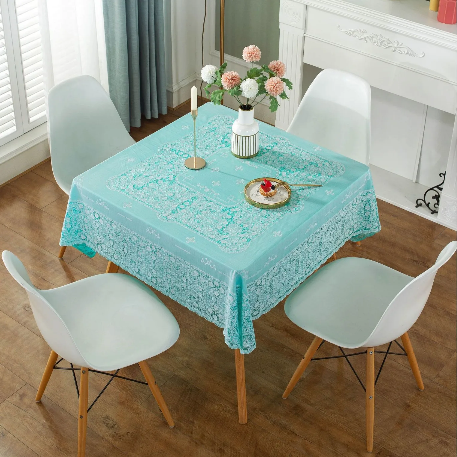 Z baimao Square tablecloth lace tablecloth hot stamping household square tablecloth