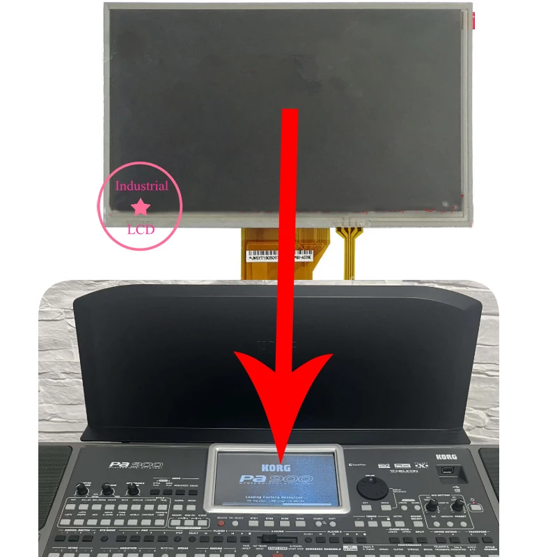 

New LCD Display With Touch Screen Digitizer Spare Parts For Korg PA600 PA900