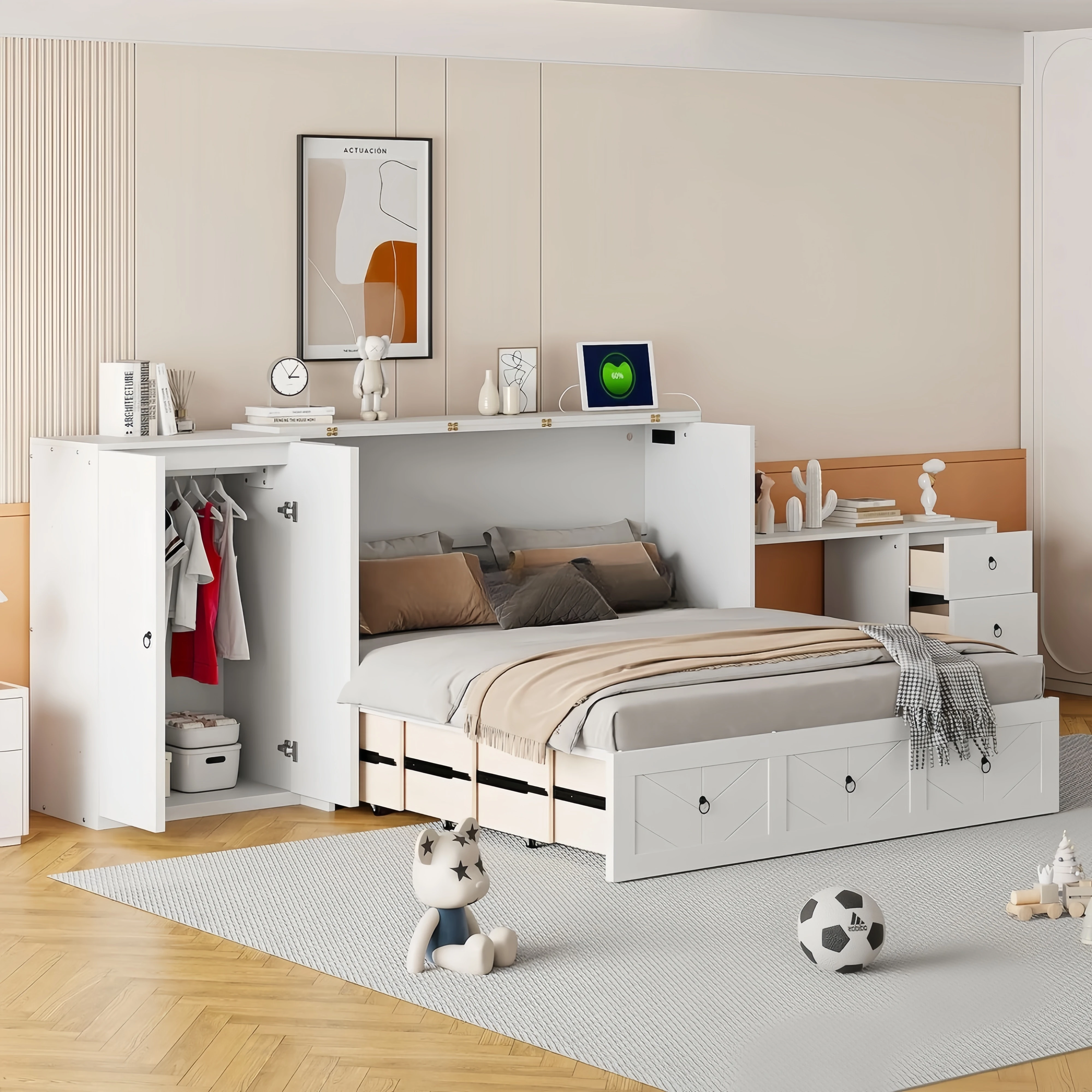 Modern design deformable wall bed 100% Murphy bed from Chinese home