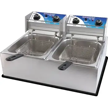 商用高容量雙缸電炸鍋 炸薯條機 炸小吃雙缸 10 best sales 油炸機 - №7