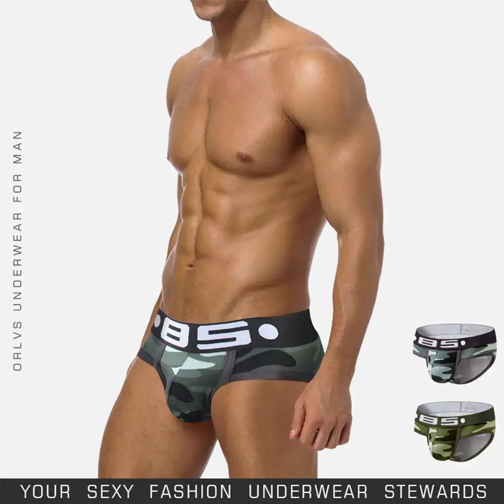 Cotton Camouflage Men's Briefs Underwear Soft Comfortable Panties Sexy Man U Pouch Underpants Boxers  Homme Cueca