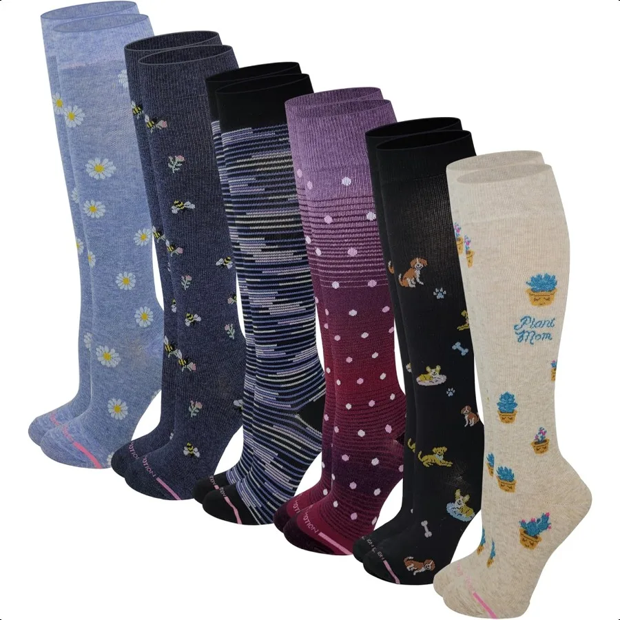 

Dr. Motion Women 6 pairs pack everyday Graduted comprion knee high socks
