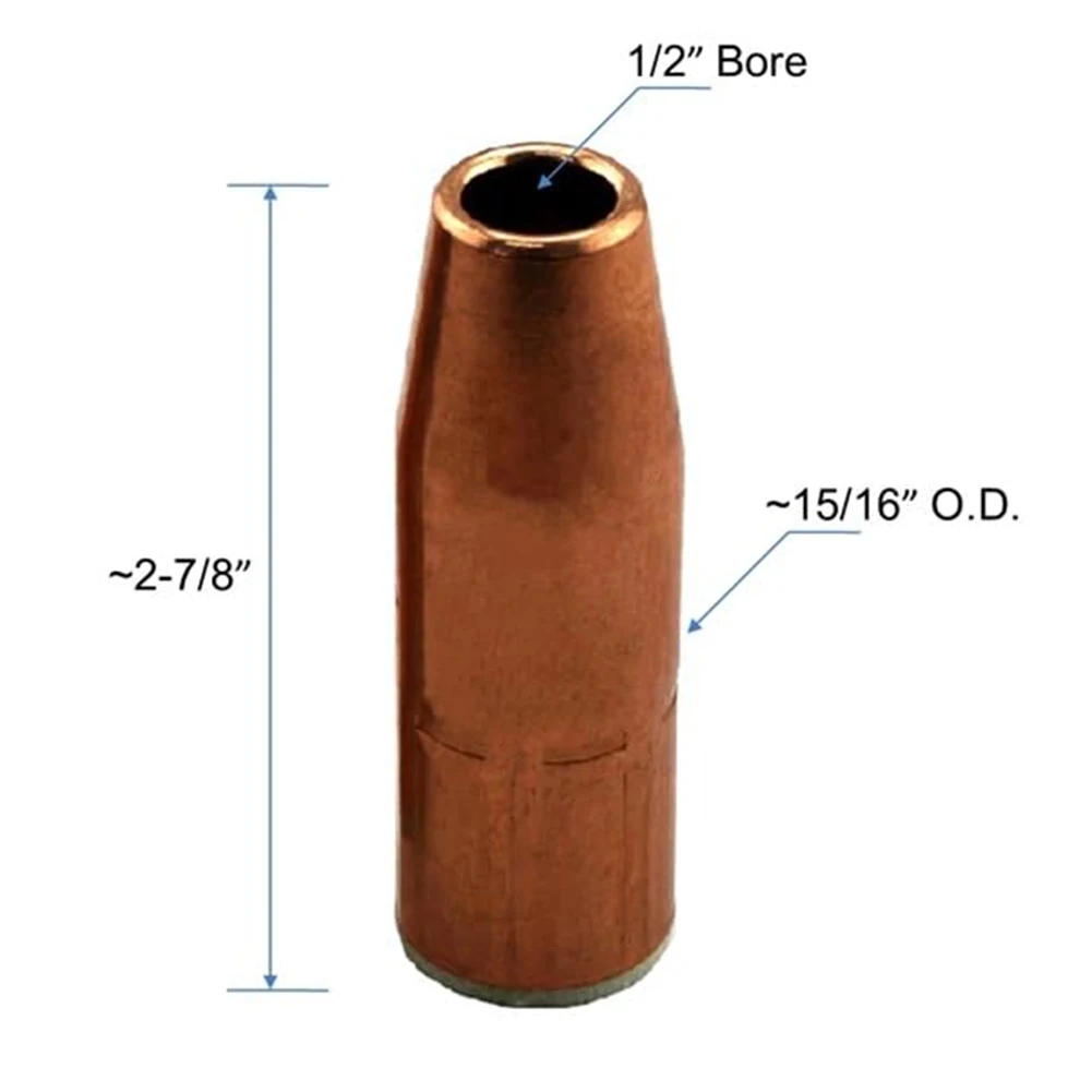 2pcs For MIG Torch Gas Nozzle 401-4-50 Designed to Work with TOUGH LOCK and Tregaskiss For MIG Welding Torch Gas Flow Components
