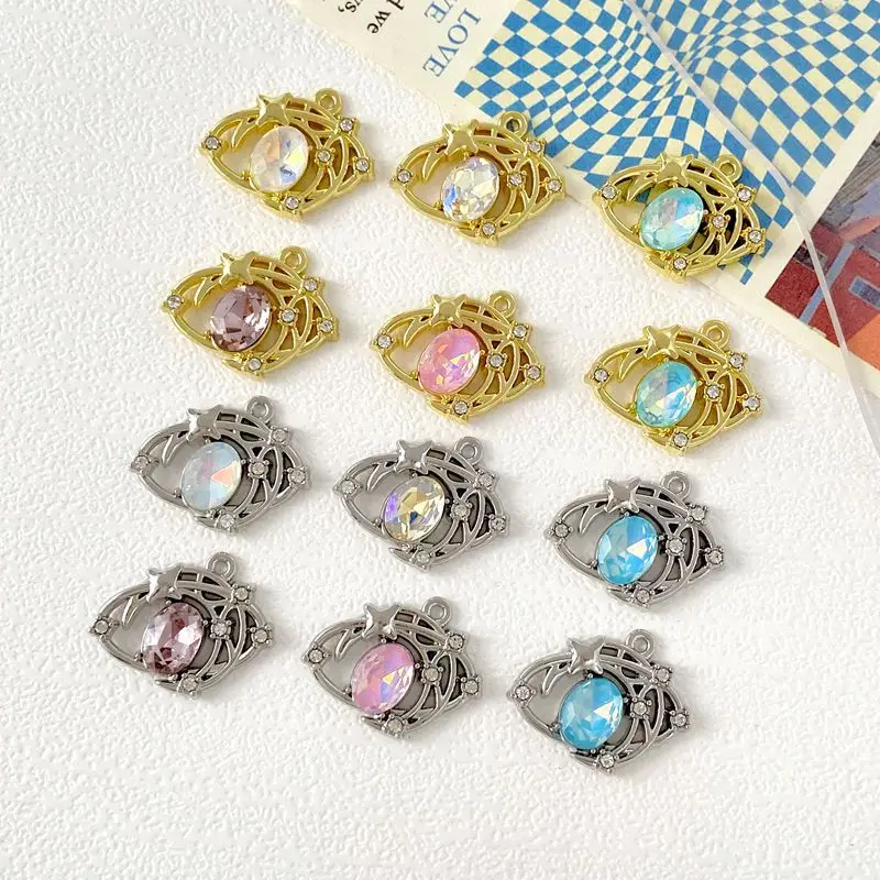 

10pcs Handmade Hollow Jewelry Pendant Charms Golden Color Necklace Earrings Pendant Connectors Diy Jewelry Making Findings