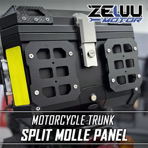 ZEWU Motorcycle Trunk Split Molle Panel For Modular Storage Waterproof Aluminum Alloy Tactical Universal Side Box Organizer