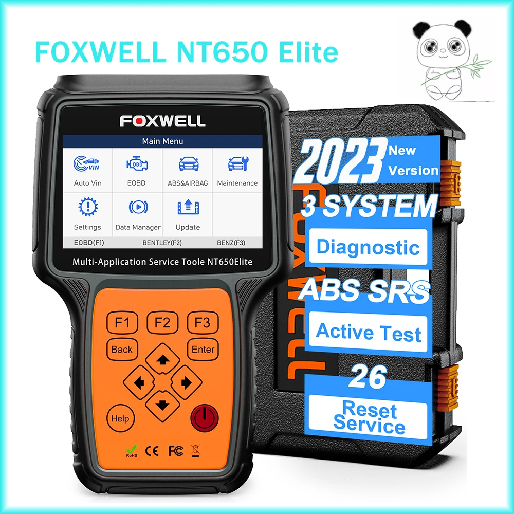 

FOXWELL NT650 Elite OBD2 Automotive Scanner SAS A/F OIL EPB BRT DPF 26+ Reset Code Reader Professional Auto Car Diagnostic Tool