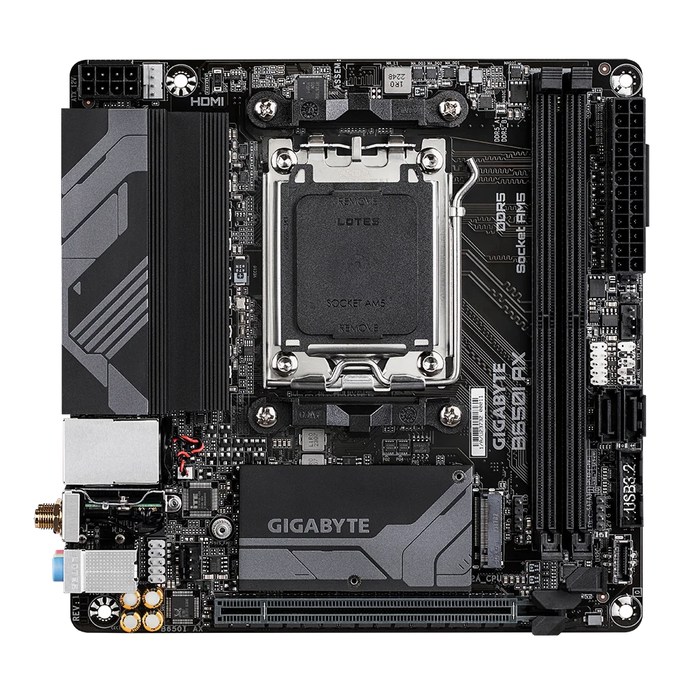 اللوحة الأم الجديدة GIGABYTE B650I AX Mini-ITX تدعم Ryzen R5 7500 7700X 7800X3D DDR5 مقبس ثنائي القناة AM5 SATA 256 ميجابت