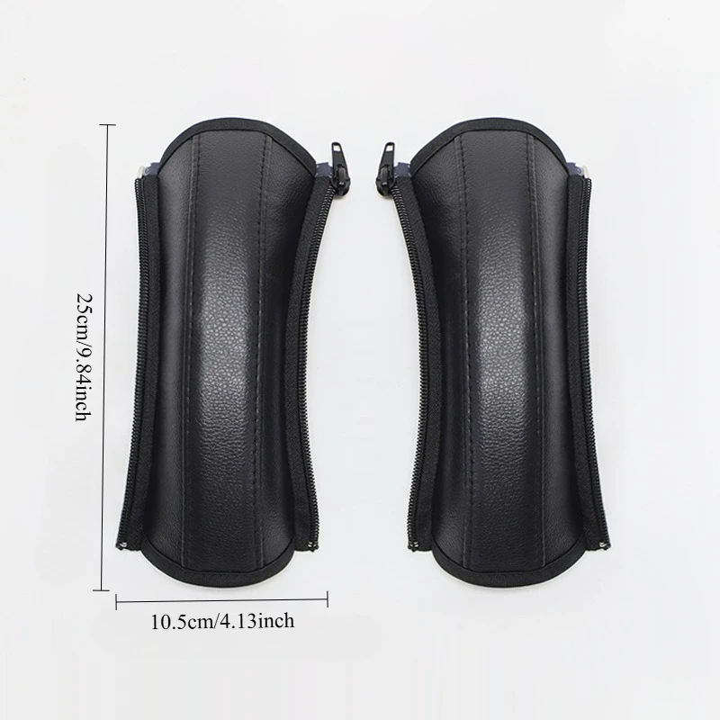 Universelle Kinderwagen-Griffabdeckungen Ergonomisches Design Kinderwagen-Griffhülle Weiche PU-Leder Armlehnenabdeckung Perfekt für Draußen – Detail 1