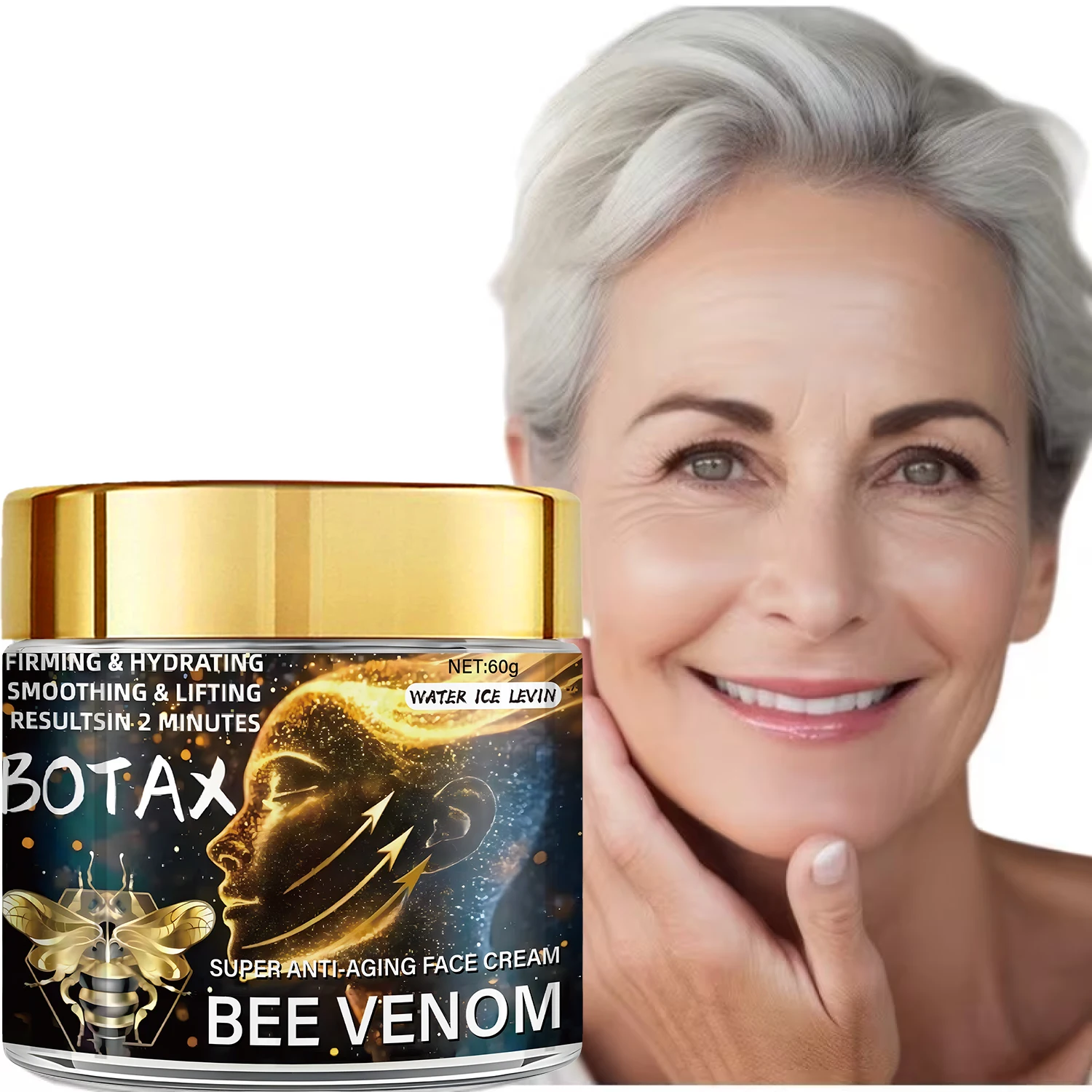 BOTAX Bee Venom Anti-Wrinkle Cream: 2-Minute Results, Firms/Hydrates, Replenishes Nutrients for Softer, Confident Skin