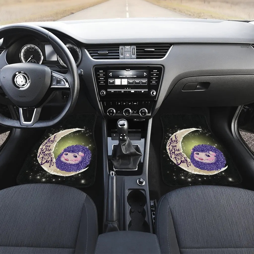 Hedgehog Moon Front And Back Car Mats