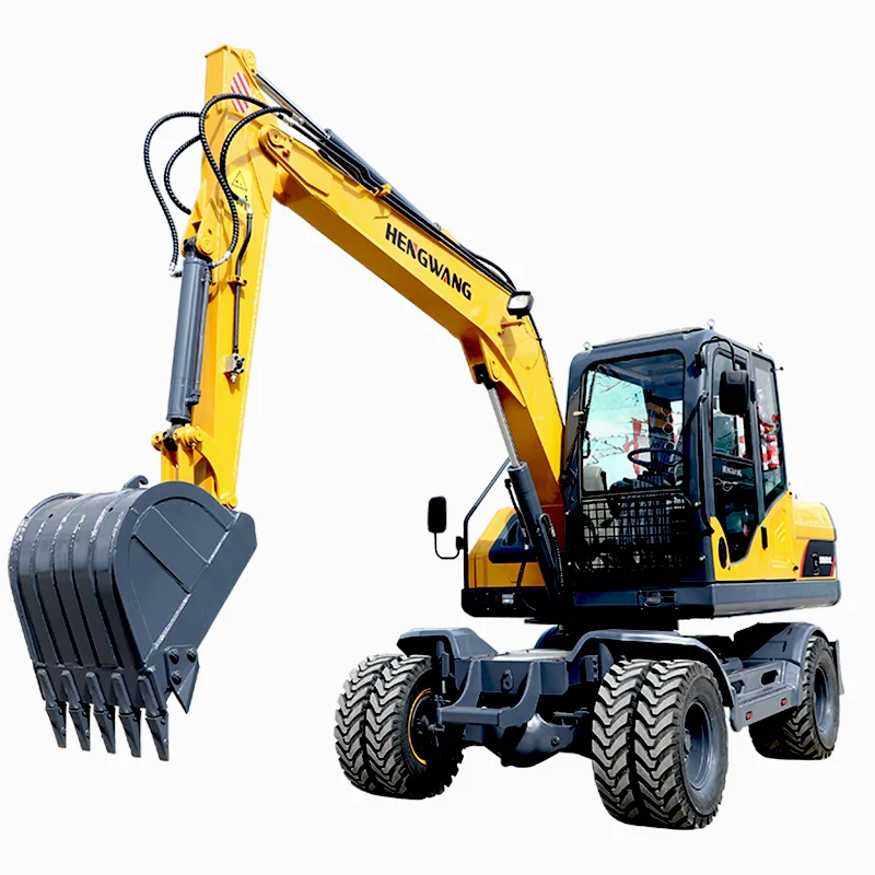 Wheel Excavator Multifunction Hydraulic Digger 8Ton Medium Large Earth-Moving Excavator With Assistive Device Customized Tools