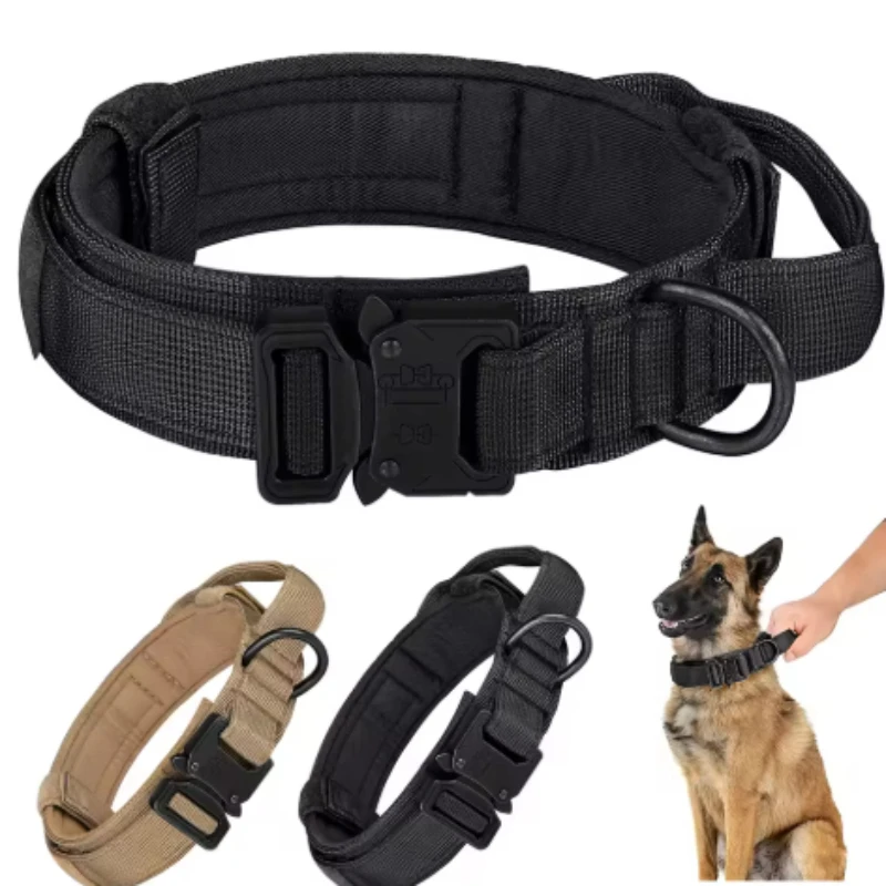 Pet Dog Tactical Collar Neck Strap Collar For Medium And Large Dogs, Training Dog Nylon Leash Collar Handle Dog Neck Strap view 3