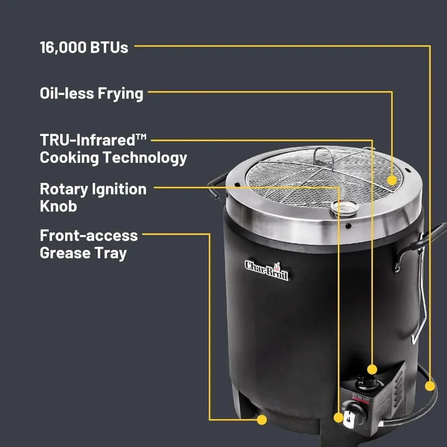 ビッグイージー TRUInfrared Cooking Technology プロパンガス ステンレススチール オイルレス ターキーフライヤー ブラック 17102065