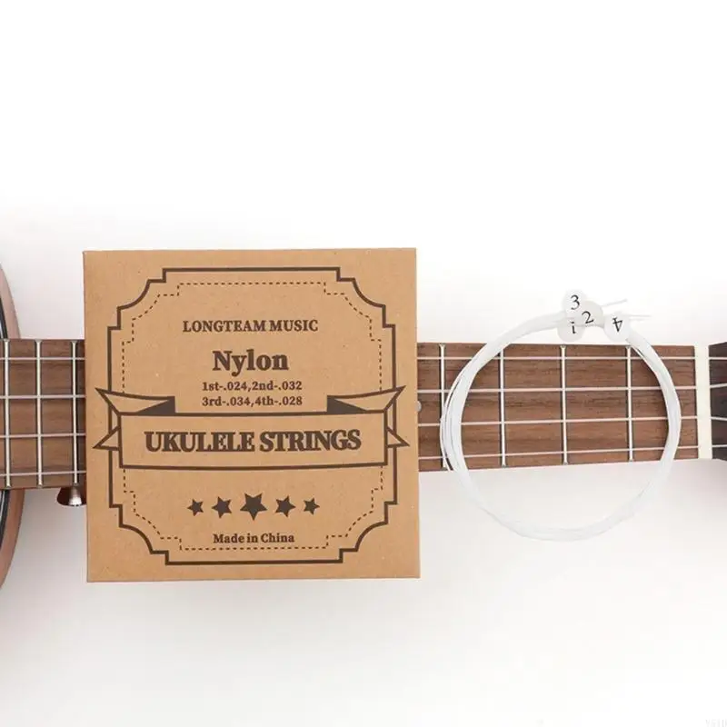 Y51d Universal Ukulele Strings Set, Accessori per parti ricambio in nylon 4 pezzi per ukulele