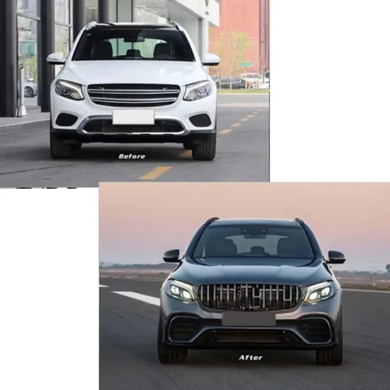 For GLC W253 X253 Change to C63  Body Kit 2016-2019 Factory Sales Car Modified Bumper Grille Upgrade Body Kit