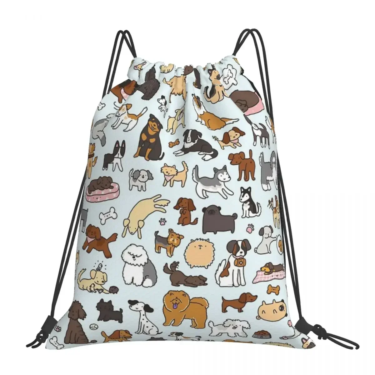 

Doggy Doodle Backpacks Multi-function Portable Drawstring Bags Drawstring Bundle Pocket Sports Bag BookBag For Travel School