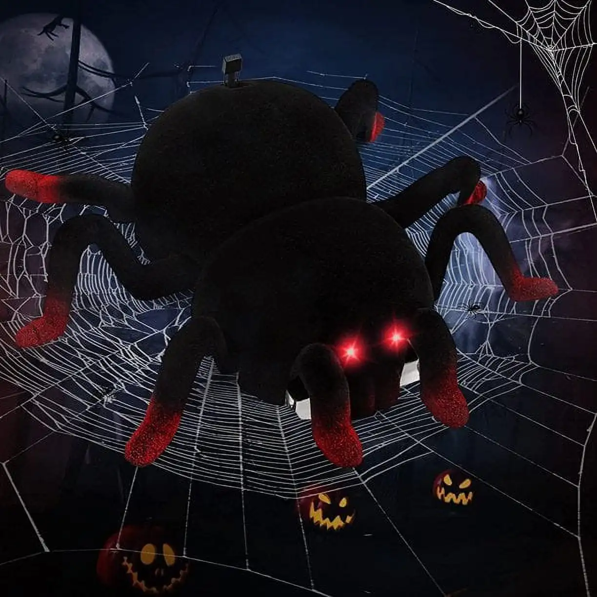 Parede escalada aranha carro de controle remoto aranha halloween brincadeira brinquedo realista falso diversão alimentado por bateria robô aranha
