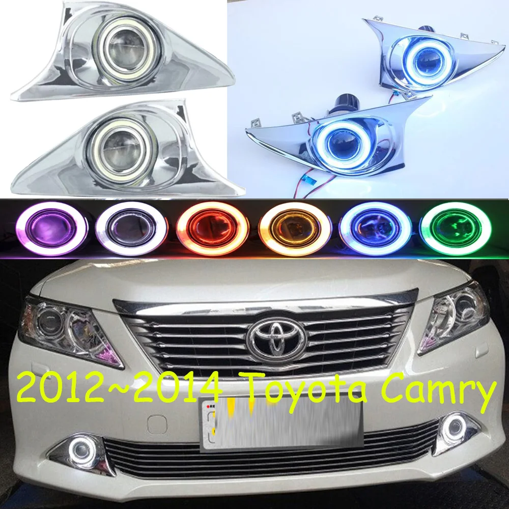 

1set 2012~2014y car bumper head light for Toyota Camry fog light aurion car accessories headlight for camry projector lens light