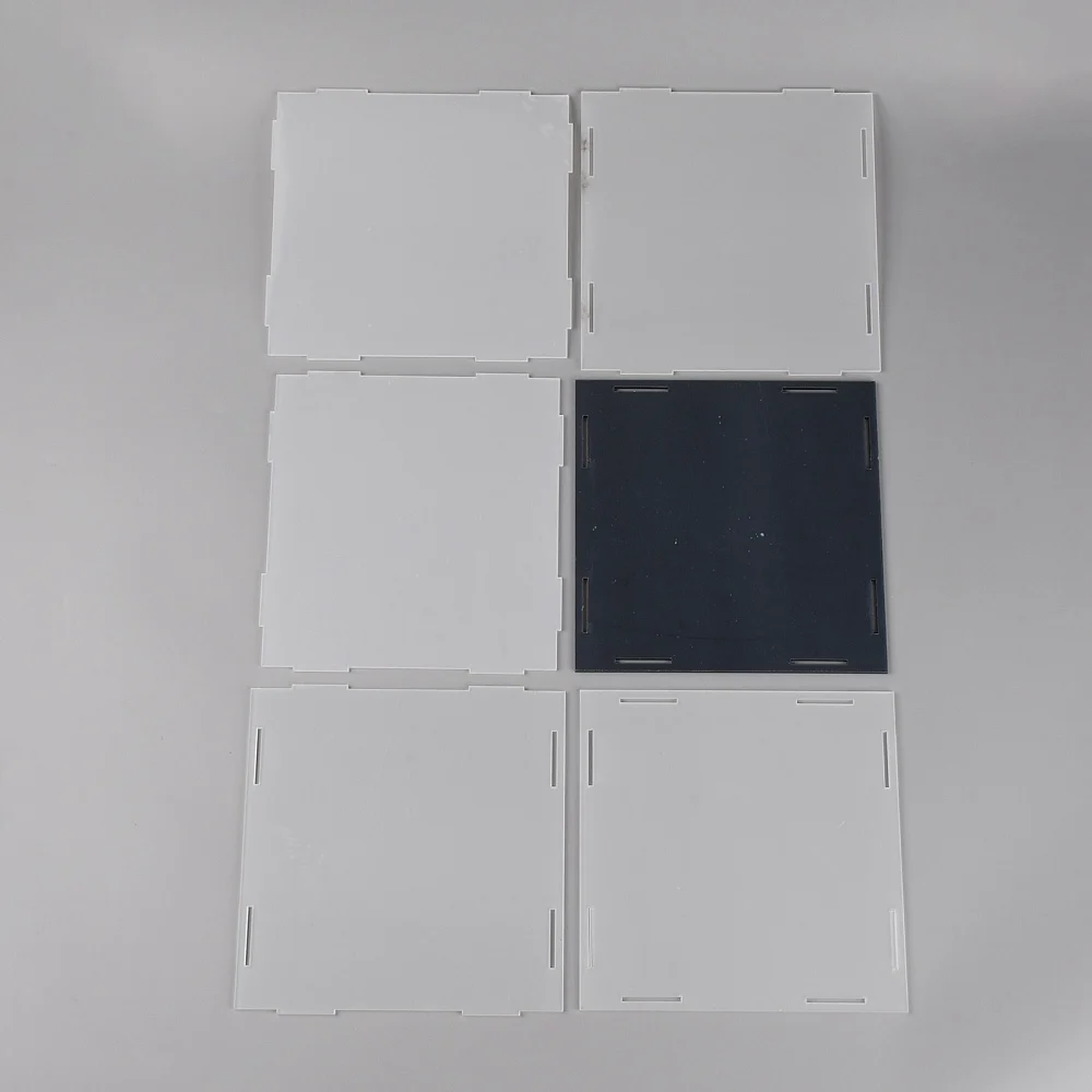 1pc 7.2x6.9inch Acrylic Display Box Square Display Case Assemble Countertop Box Dustproof Protection Showcase for Action Figures