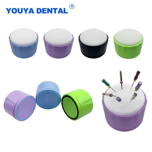 Imagen 1 del producto Soporte de limpieza para archivos Endo Dental, esterilizable en Autoclave con esponja de espuma de limpieza, soporte redondo para archivos de endodoncia, bloque de taladros, herramienta de dentista
