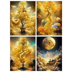 Diamante dipinto albero dei soldi paesaggio dei sogni 5D pittura decorativa fai da te mosaico decorazione della casa e del soggiorno nuovo prodotto