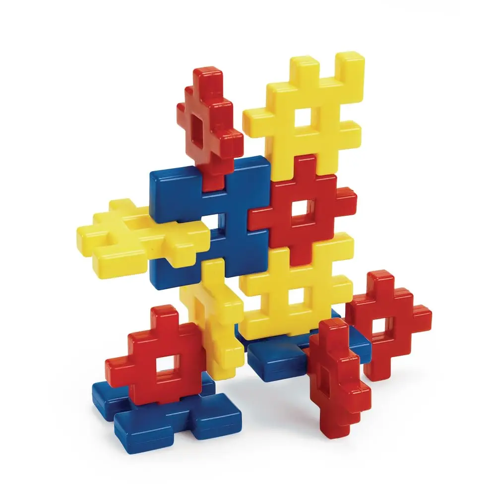 

Construction Toys, STEM Building Toys, Blocks, 3-3/4 inches L x 3/4 inches W x 3-3/4 inches H, Builders, Connection Toys, Ages 1