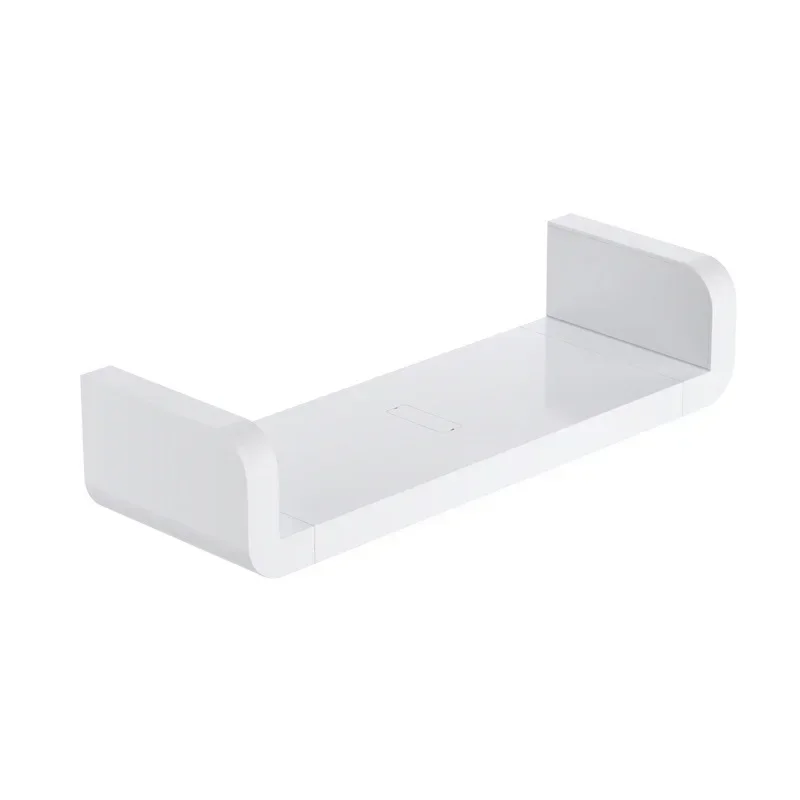 Bathroom Shelf Storage Organizer Rack Waterproof Wall Shelves White Plastic Bathroom Accessories Without Drilling