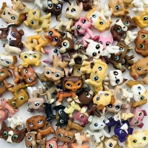 3Pcs/Lot littlest pet shop toys toy dog rat Fox all random send from old puppy