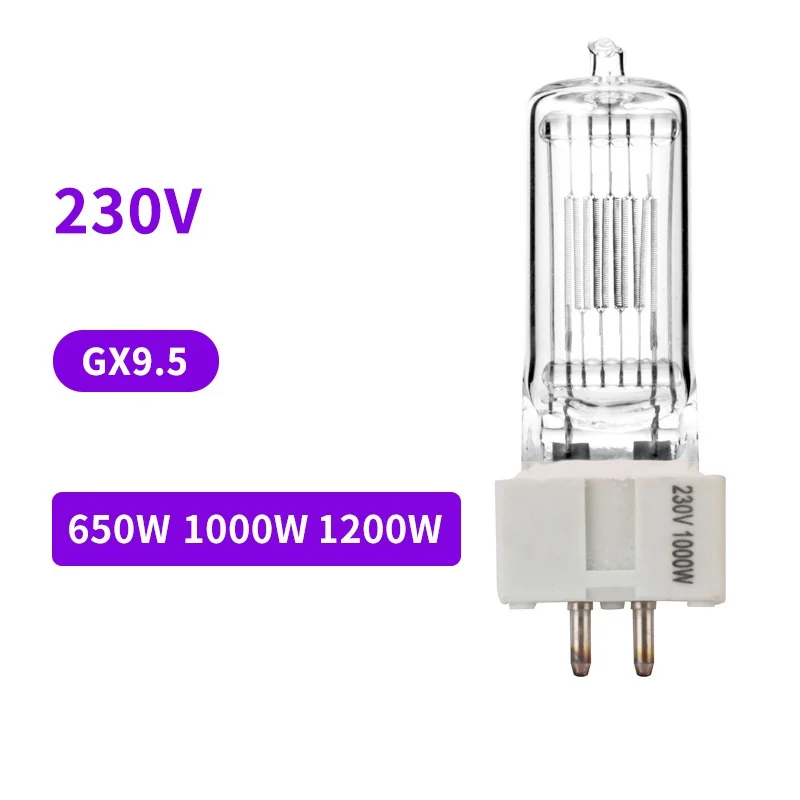 GX9.5 Halogen Marine Lamp 230V 650W/1000W/1200W Halogen Stage Light Capsule Clear Spotlight Bulb Warm White