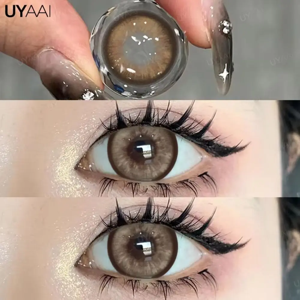 Afbeelding 7: UYAAI 15MM Vergroten Leerlingen Gekleurde Zwarte Lenzen voor Ogen Bruine Contactlens Colorcon Hoge Kwaliteit Lens 14.5mm/14.2mm Natuurlijke Len