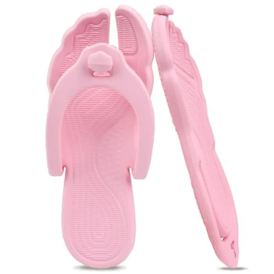 

ZOORON Flip Flops for Women Men Travel Slippers Shower Shoes Foldable Bathroom Camp Beach Sandals Lightweight Non-Slip Quick Dr