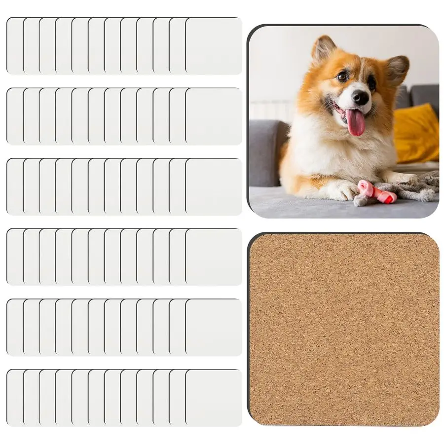 

Сублимационные подставки для шт., заготовки из МДФ, пробковая задняя часть, теплопередающие подставки, деревянная твердая доска, сублимационные квадратные поделки, пустые подставки, оптом